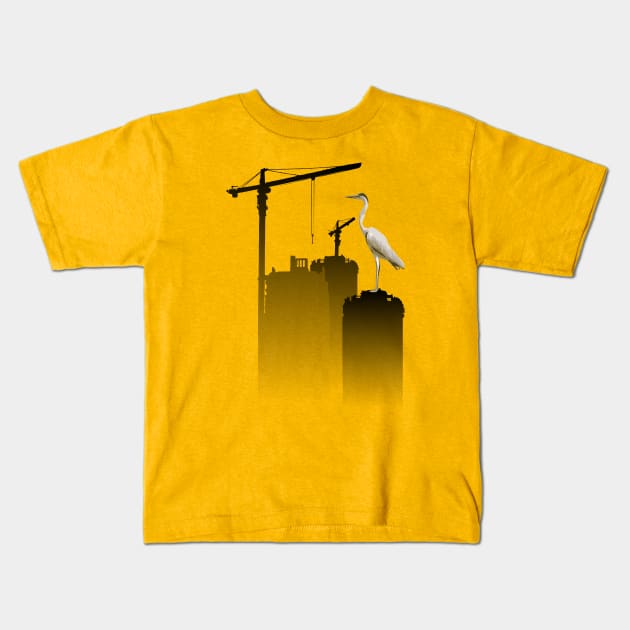 Crane Kids T-Shirt by at1102Studio